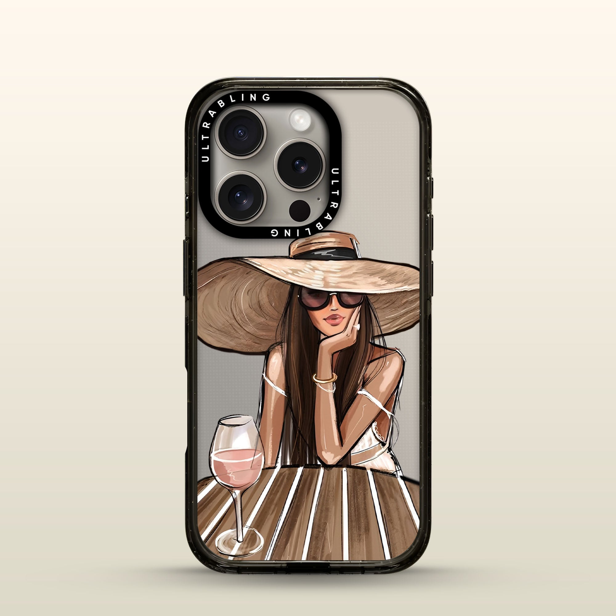 Riviera Muse Ultrabling Aura iPhone case front view with MagSafe