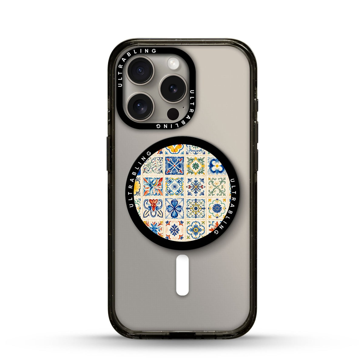Lisbon Tile Ultrabling MagSafe Phone Grip - Front View