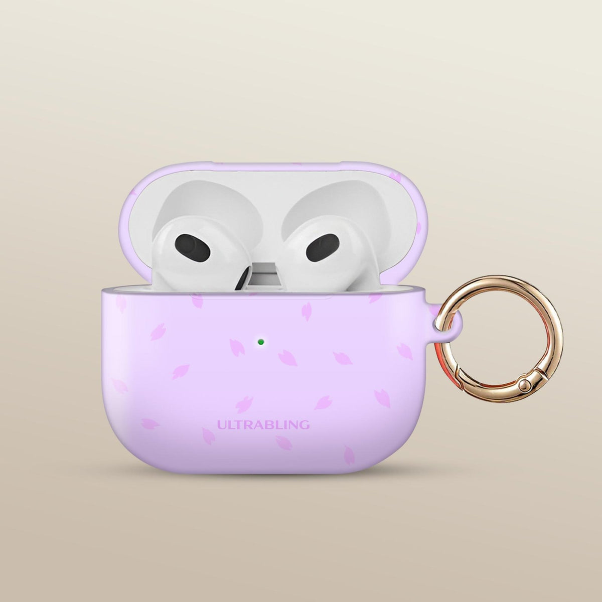 Petal Snow Ultrabling AirPods case front view