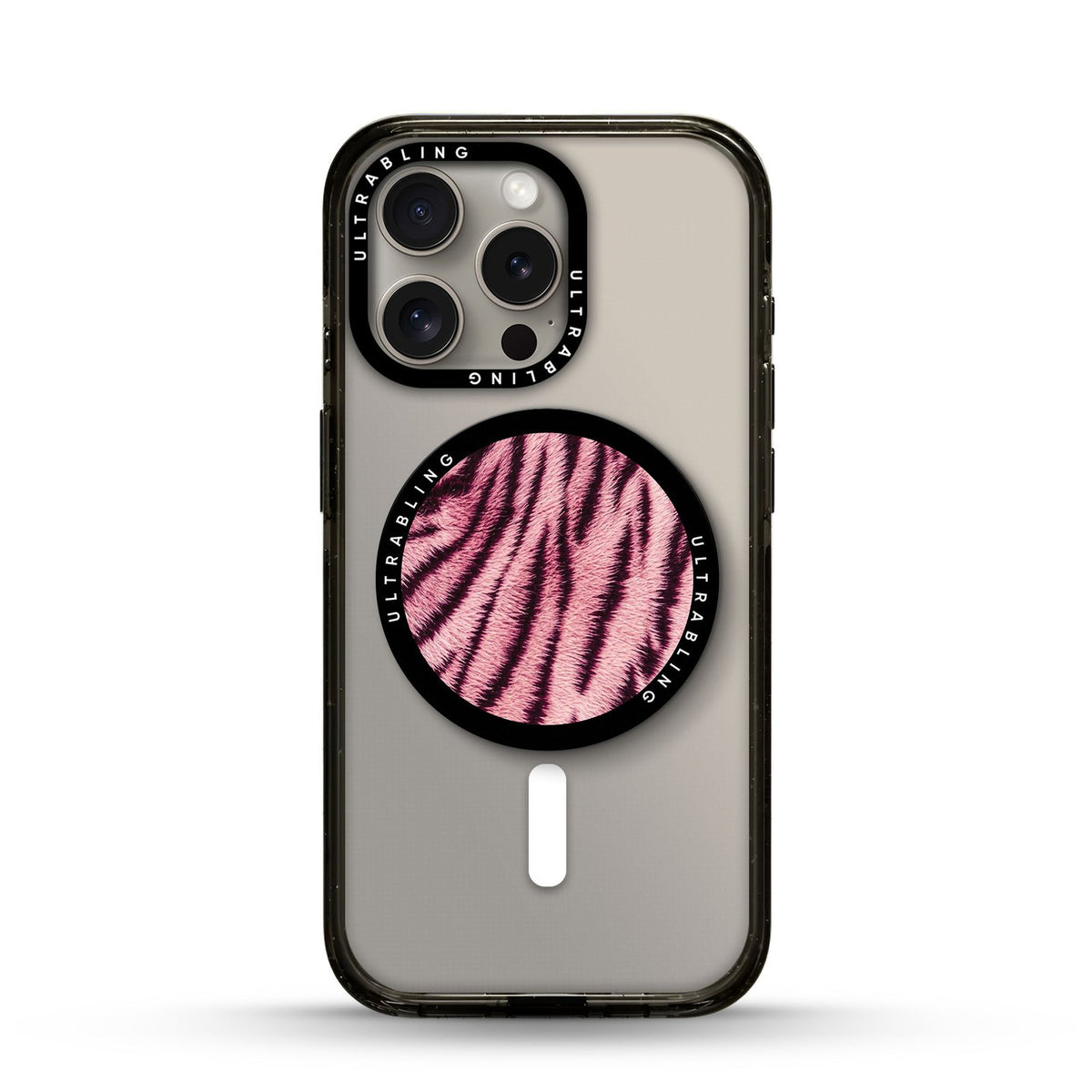 Blush Tiger Ultrabling MagSafe Phone Grip - Front View