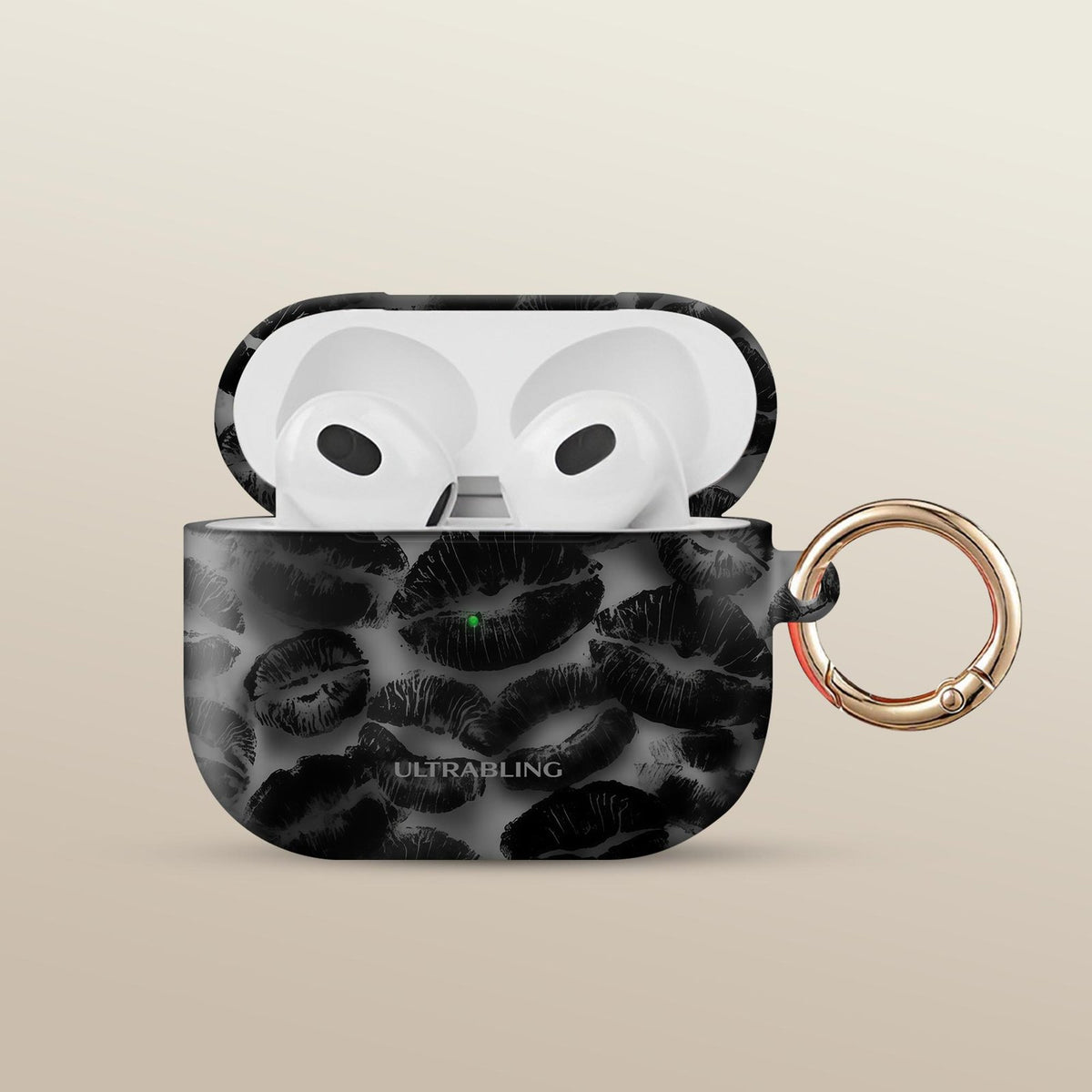 Blackout Kiss Ultrabling AirPods case front view