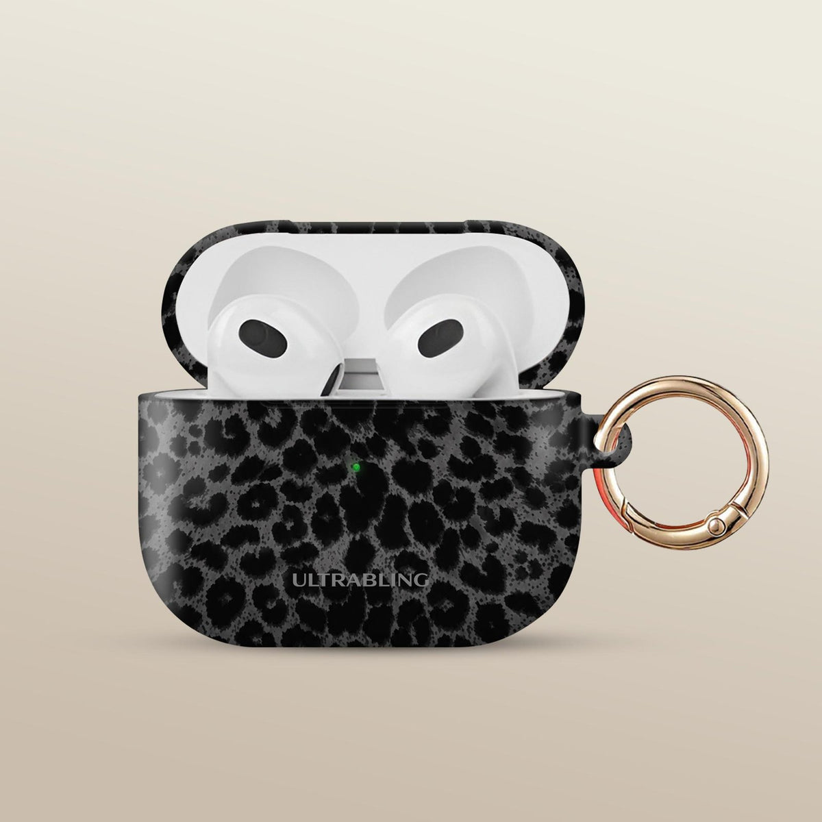 Jet Leopard Ultrabling AirPods case front view