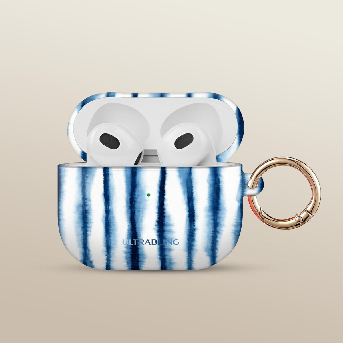 Denim Wash Ultrabling AirPods case front view