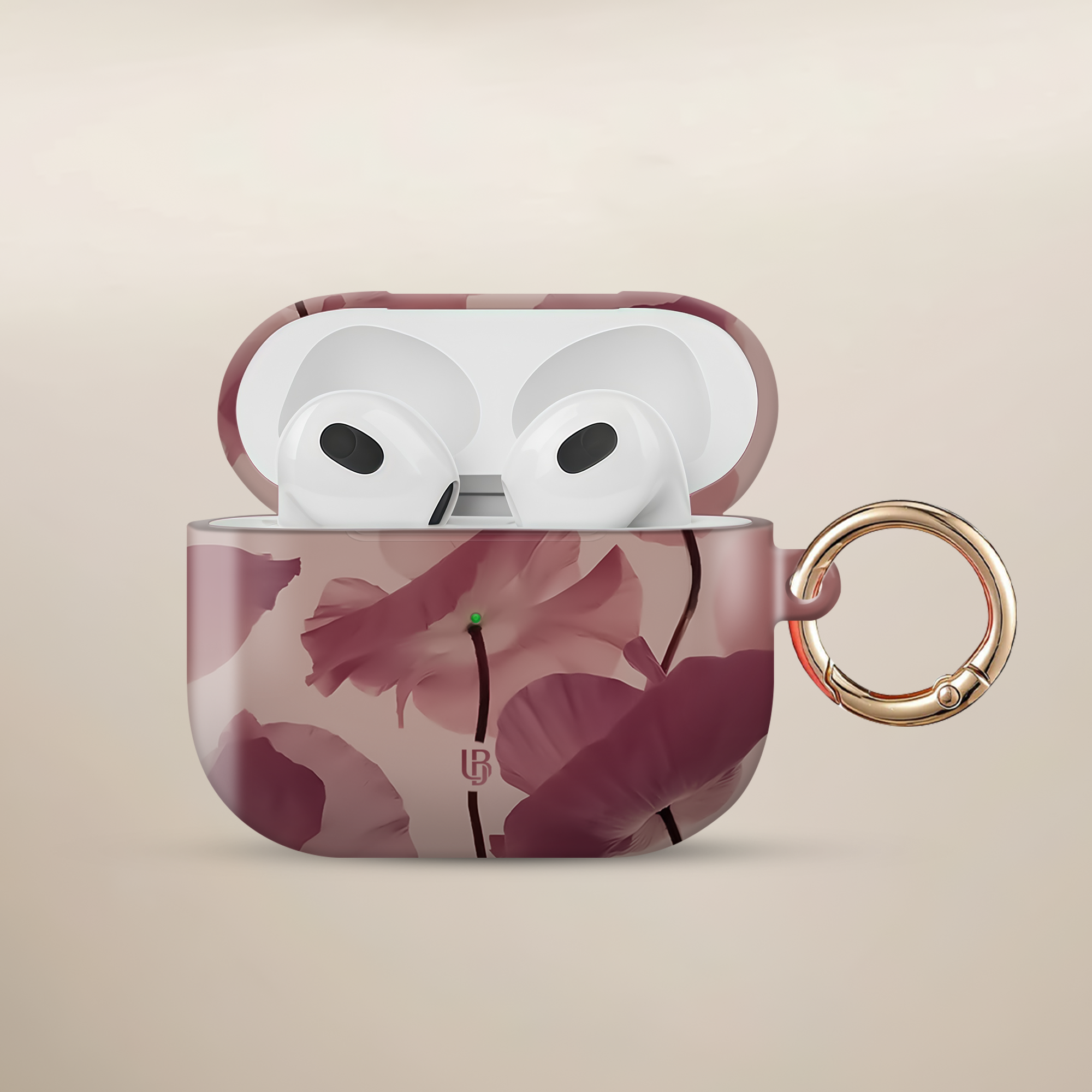 Dusty Petals Ultrabling AirPods case front view