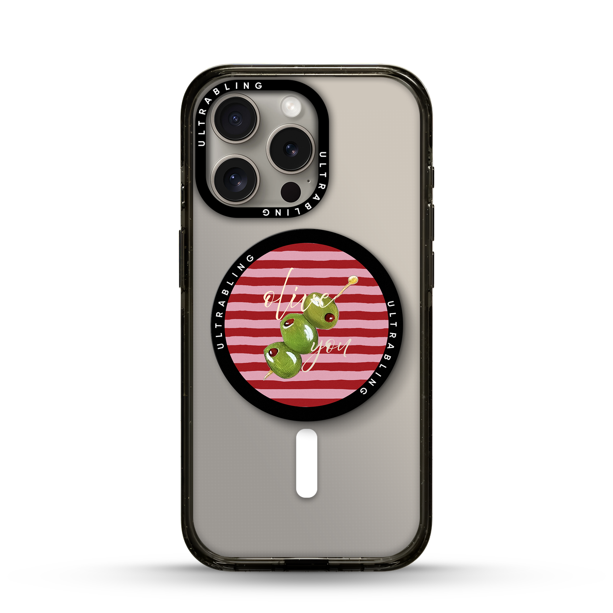 Olive Martini Ultrabling MagSafe Phone Grip - Front View
