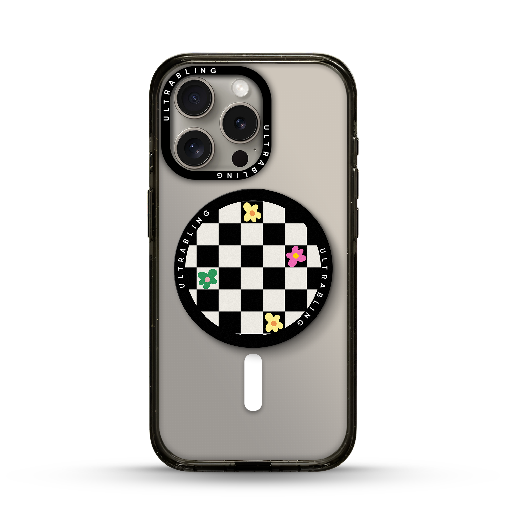 Retro Check Ultrabling MagSafe Phone Grip - Front View