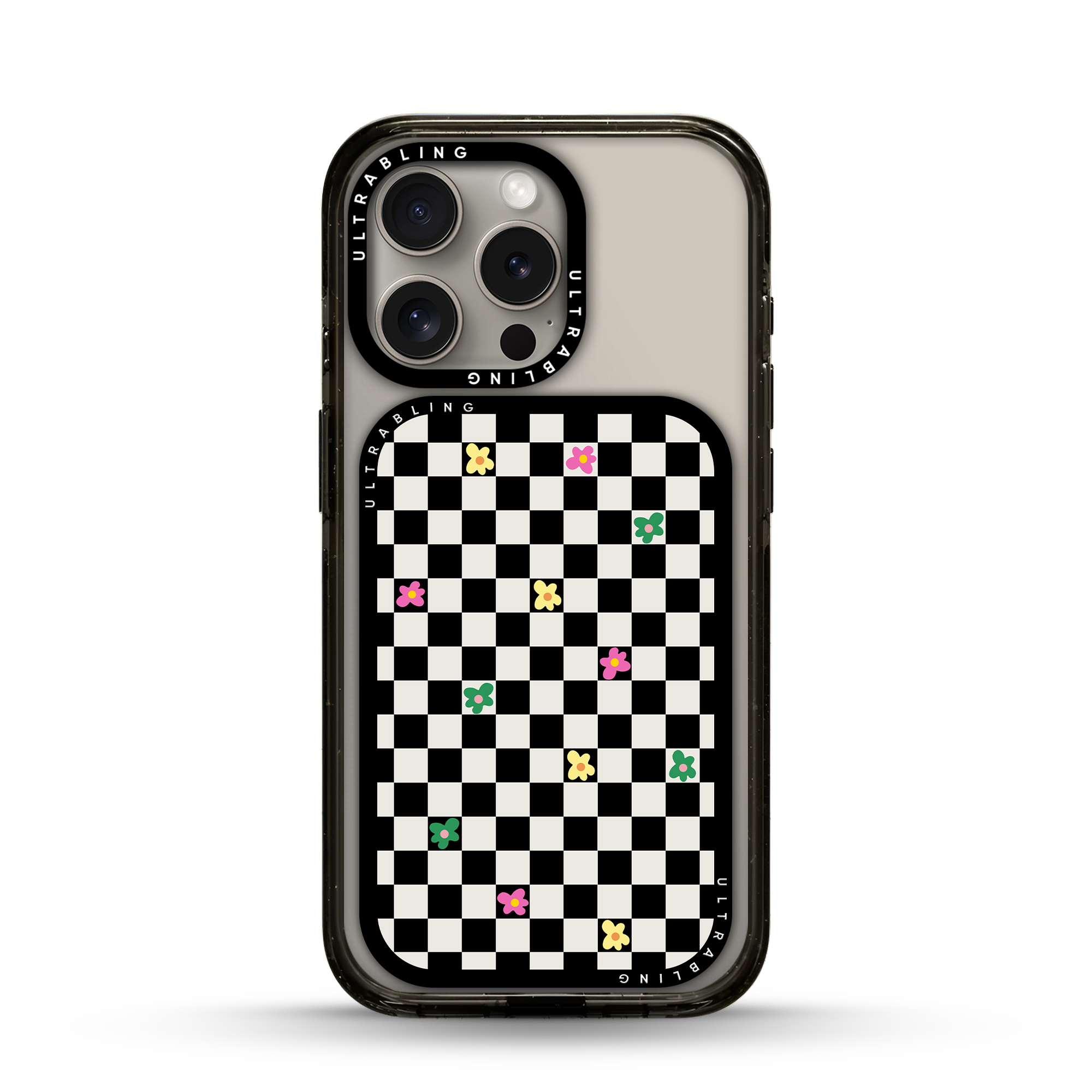 Retro Check MagSafe Wallet - Flat Lay