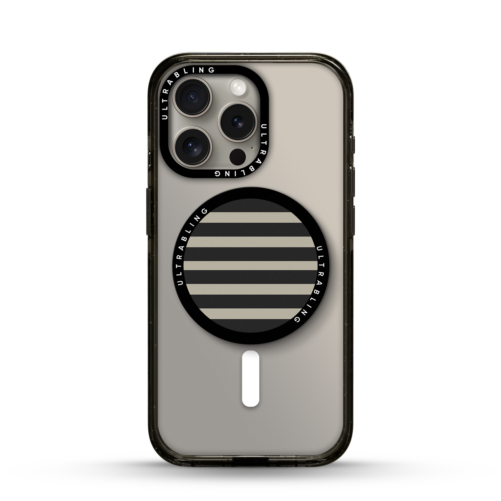 Cafe Stripes Ultrabling MagSafe Phone Grip - Front View
