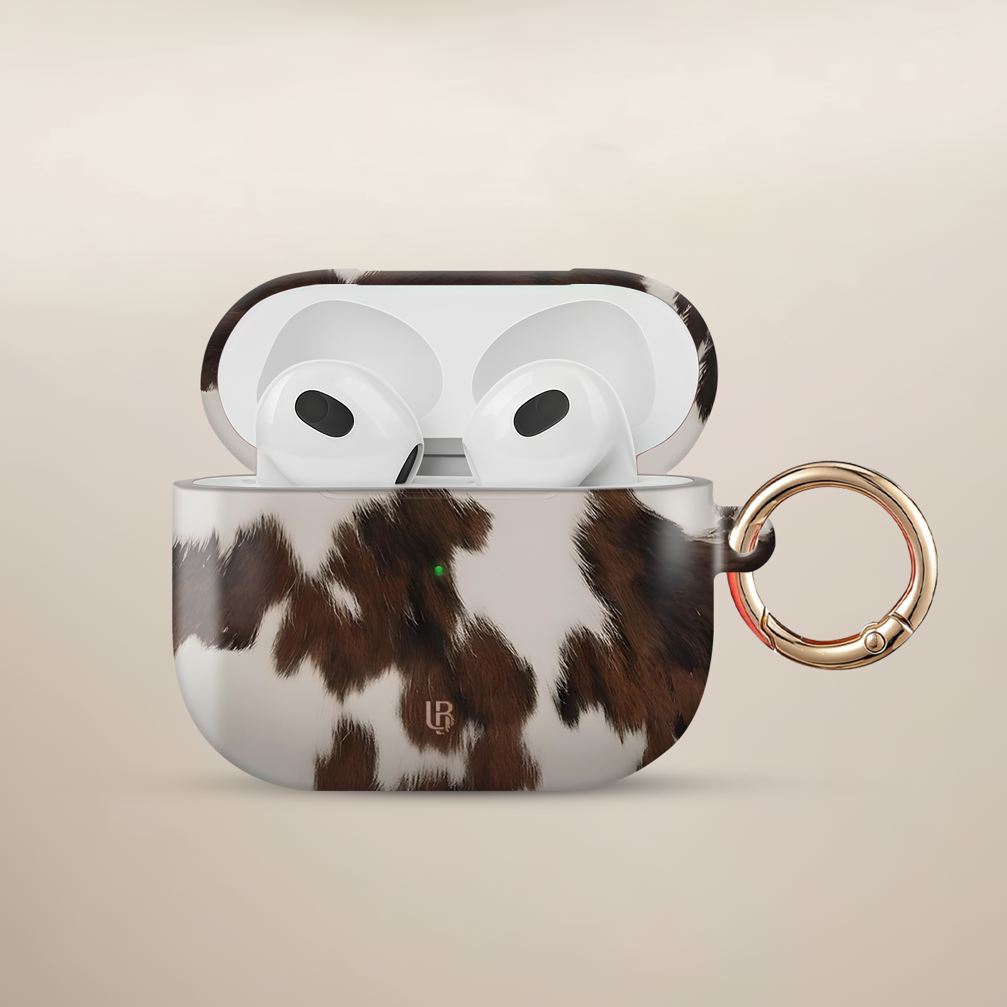 Mocha Cow Ultrabling AirPods case front view