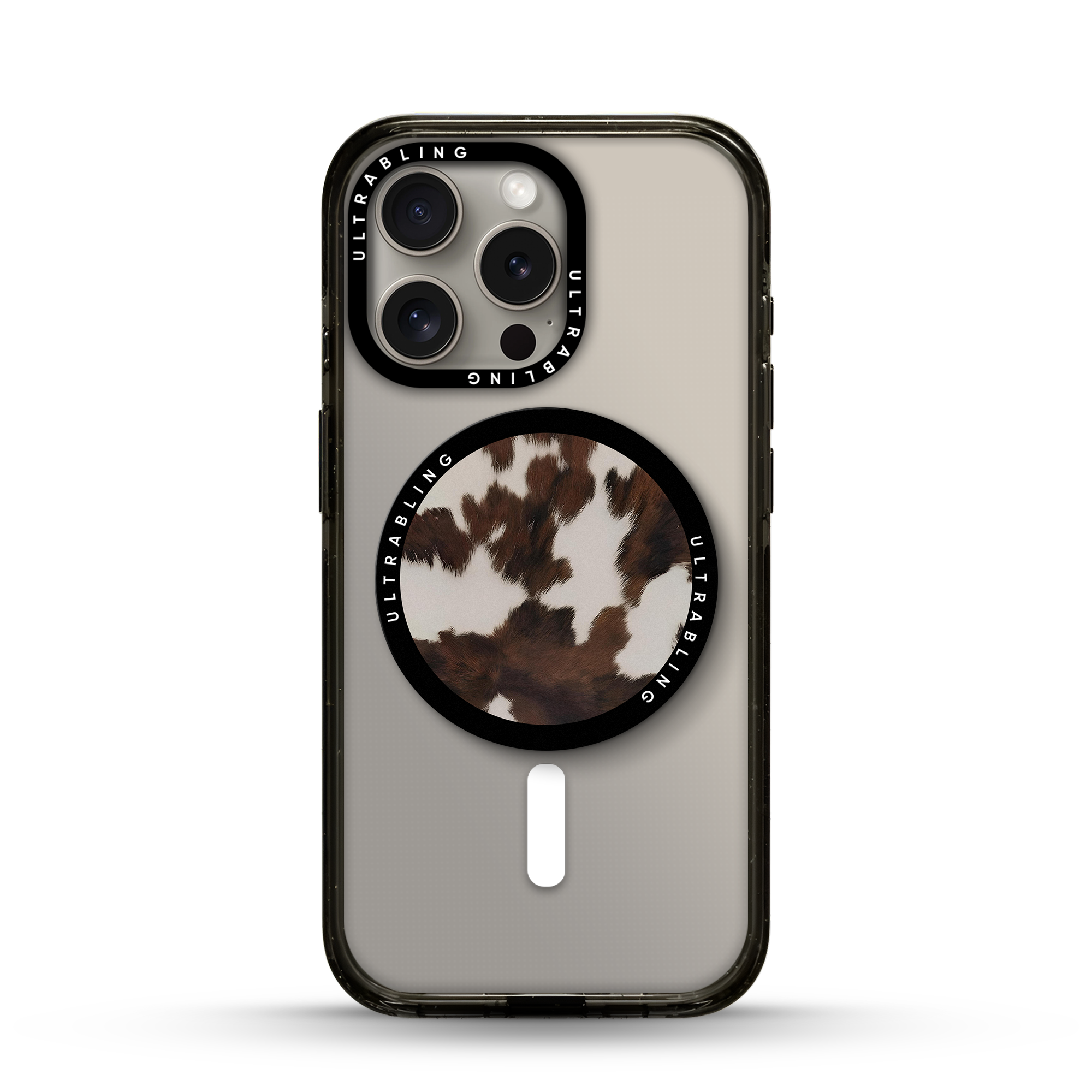 Mocha Cow Ultrabling MagSafe Phone Grip - Front View