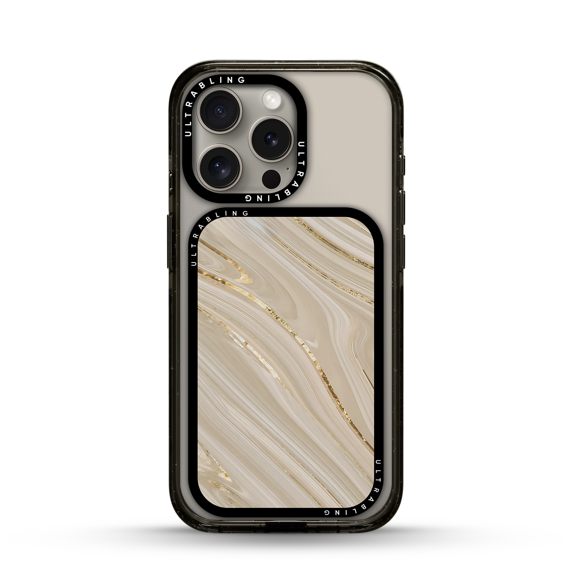 Champagne Marble MagSafe Wallet - Flat Lay