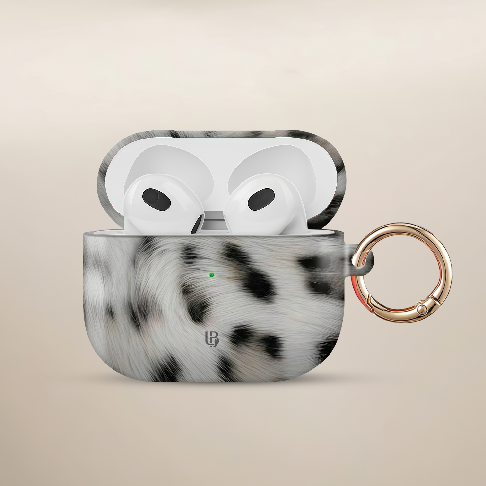 Snow Leopard Ultrabling AirPods case front view