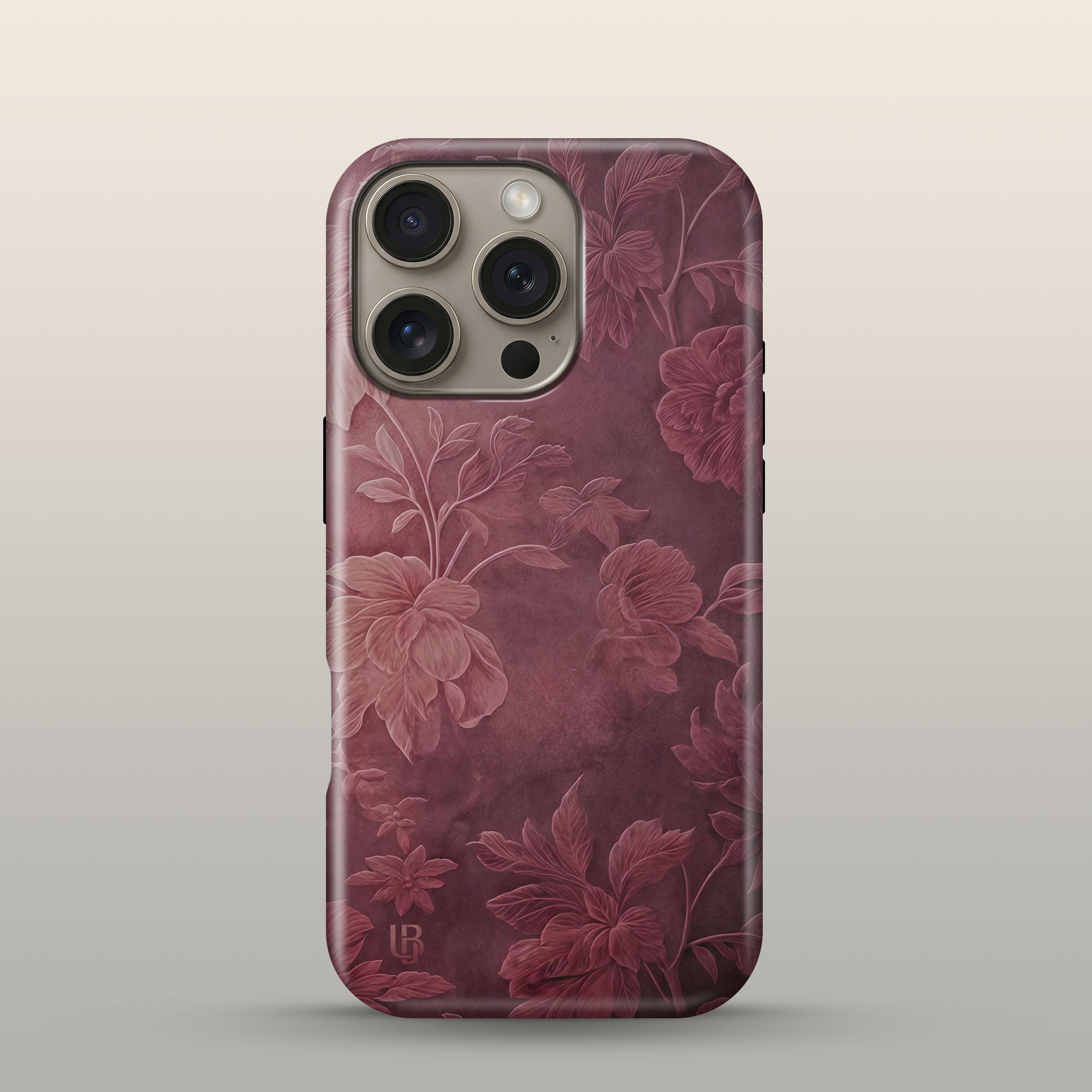 Burgundy Bloom Ultrabling eclipse case front view