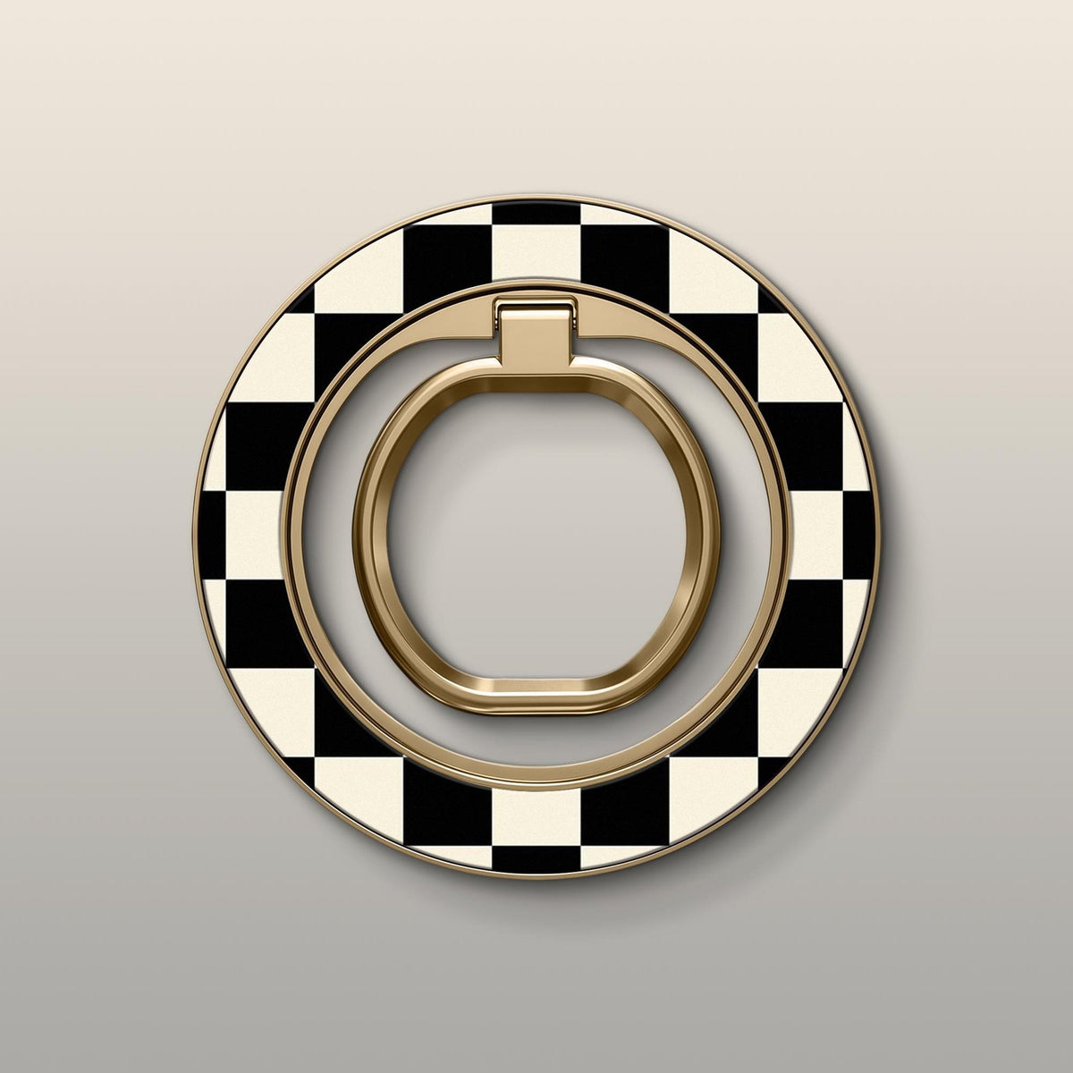 Espresso Check Ultrabling MagSafe Ring - Front View