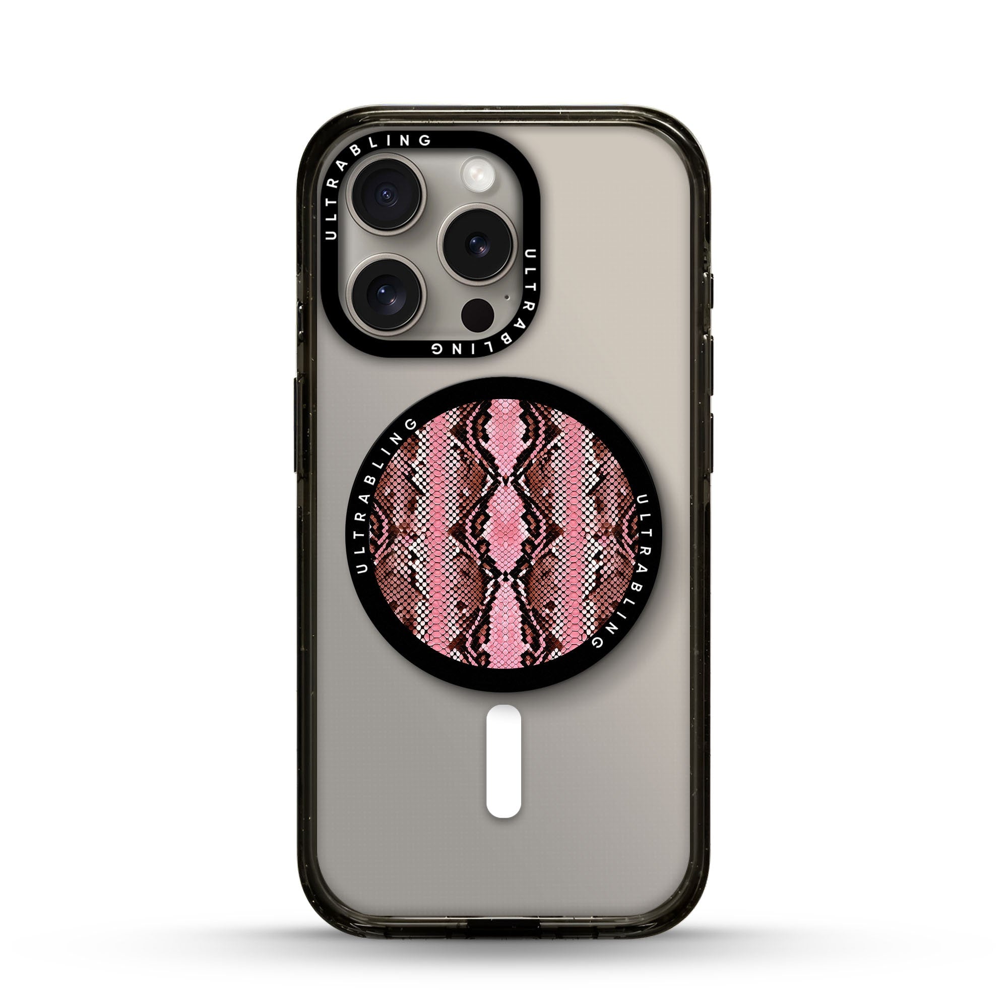Rosé Python Ultrabling MagSafe Phone Grip - Front View