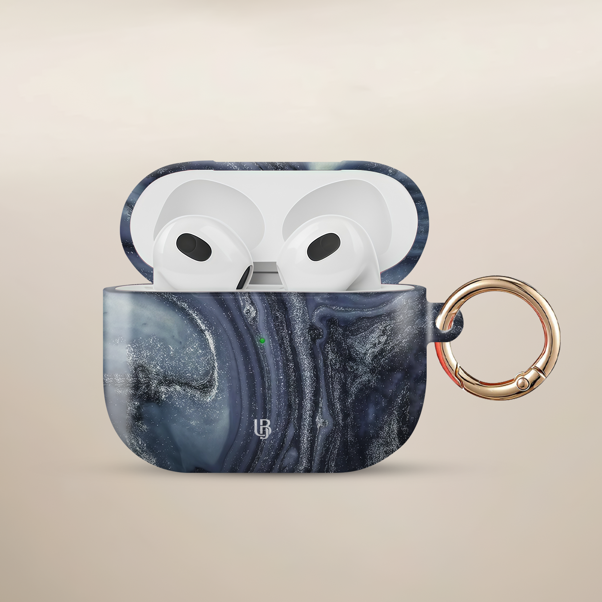 Midnight Marble Ultrabling AirPods case front view