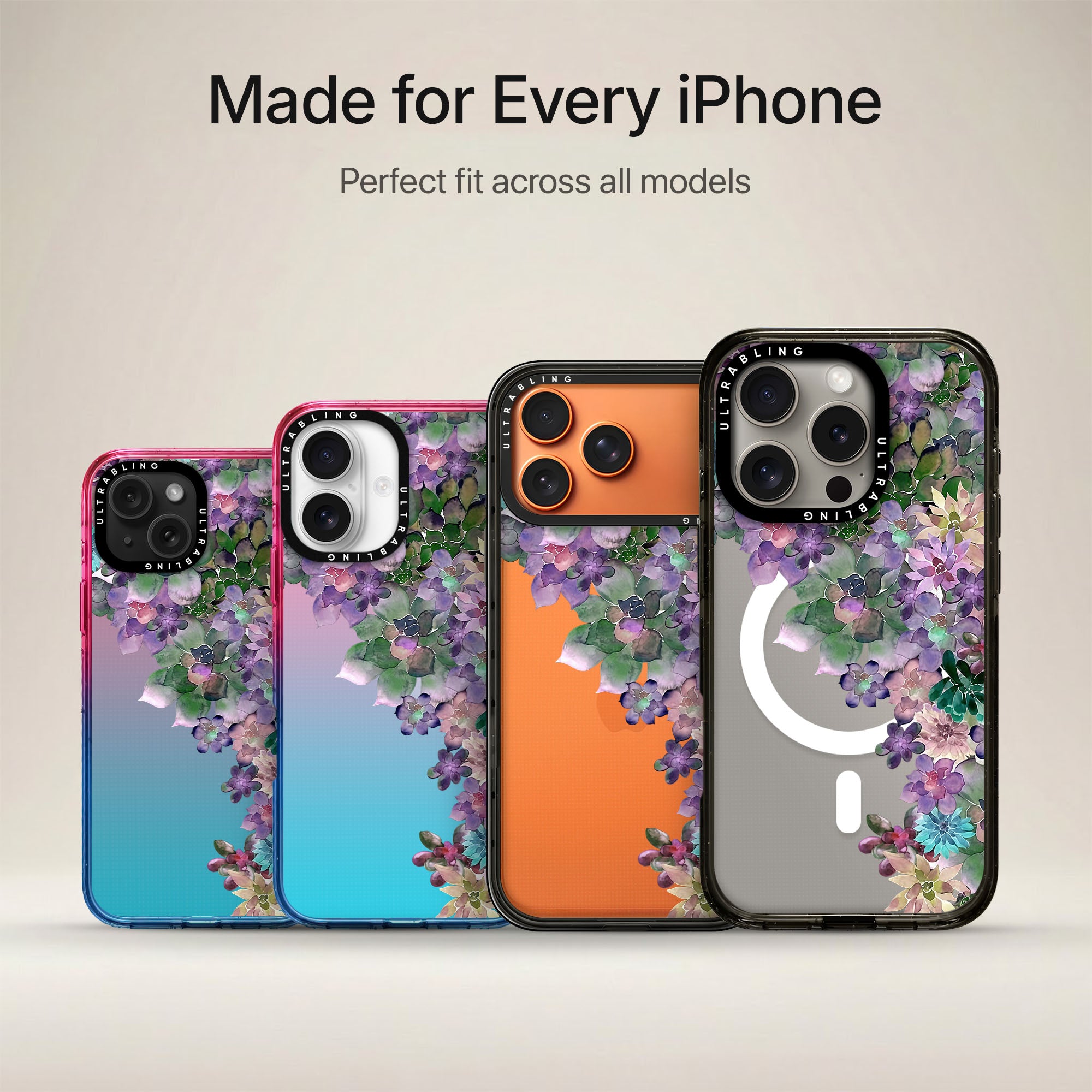 Lilac Rush Ultrabling Aura iPhone case non MagSafe soft ombre view