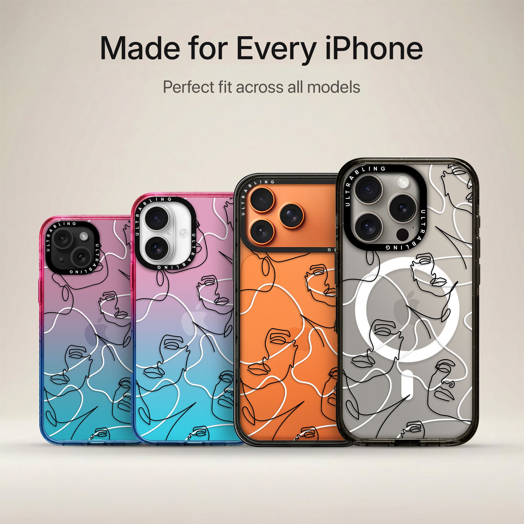 Muse Lines Ultrabling Aura iPhone case non MagSafe soft ombre view