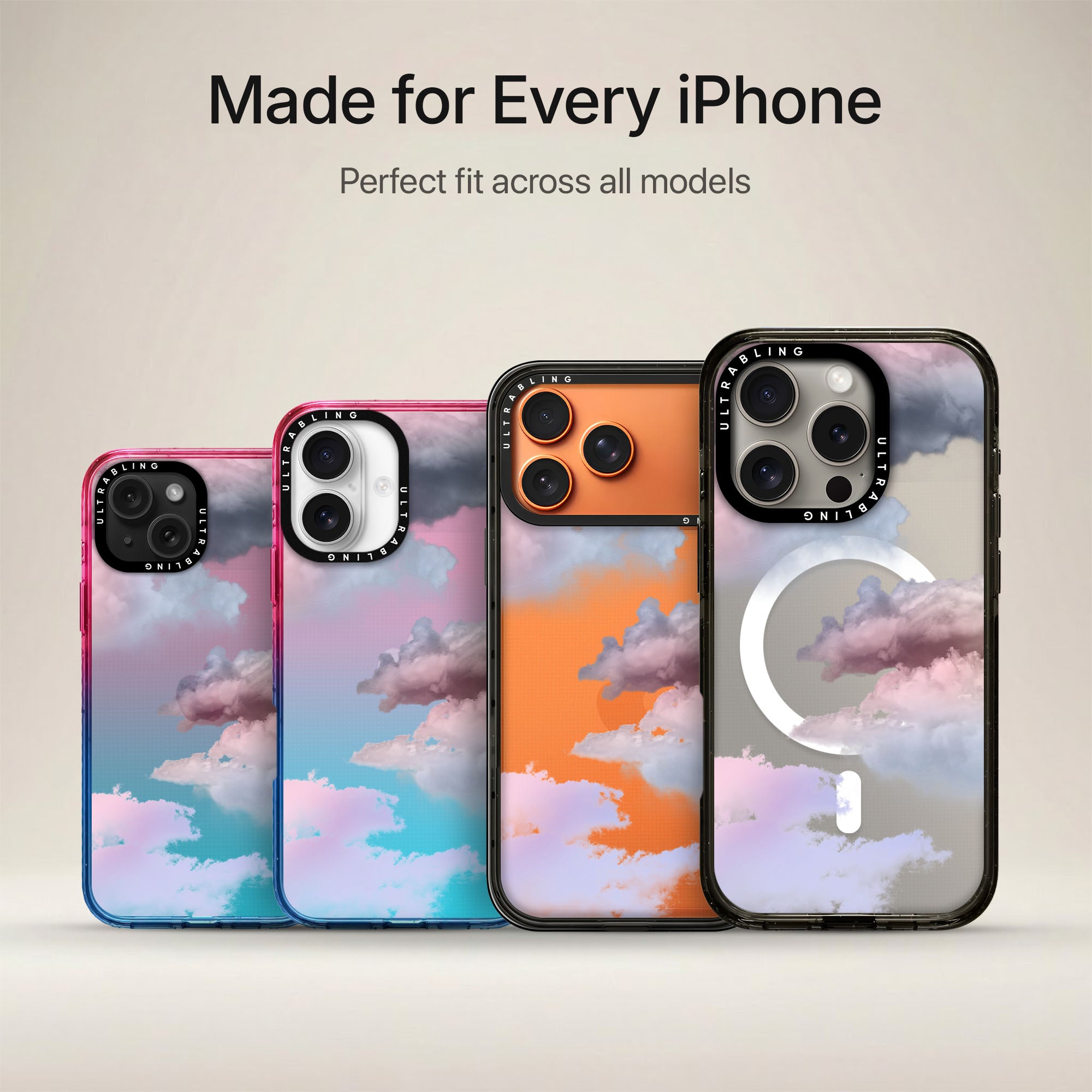 Cloud Nine Ultrabling Aura iPhone case non MagSafe soft ombre view