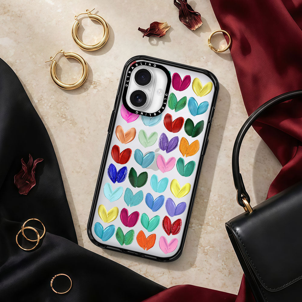 Candy Hearts Ultrabling aura case iphone 13 pro non magsafe black view