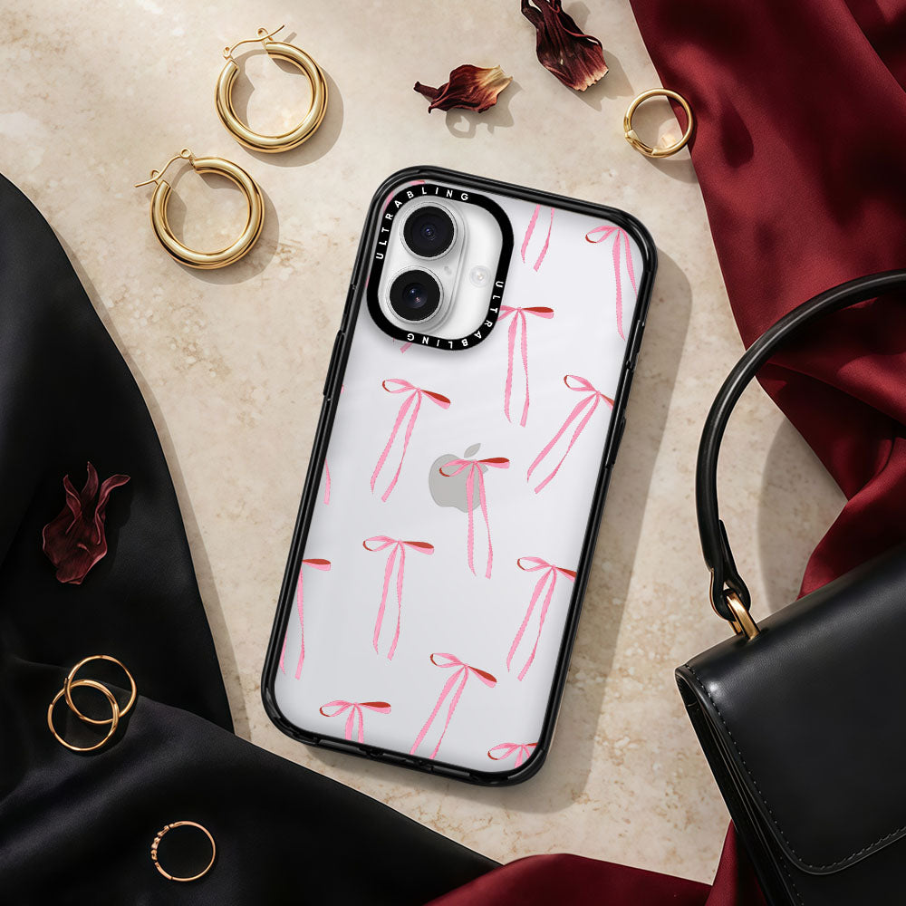 Ribbon Doodle Ultrabling aura case iphone 13 pro non magsafe black view