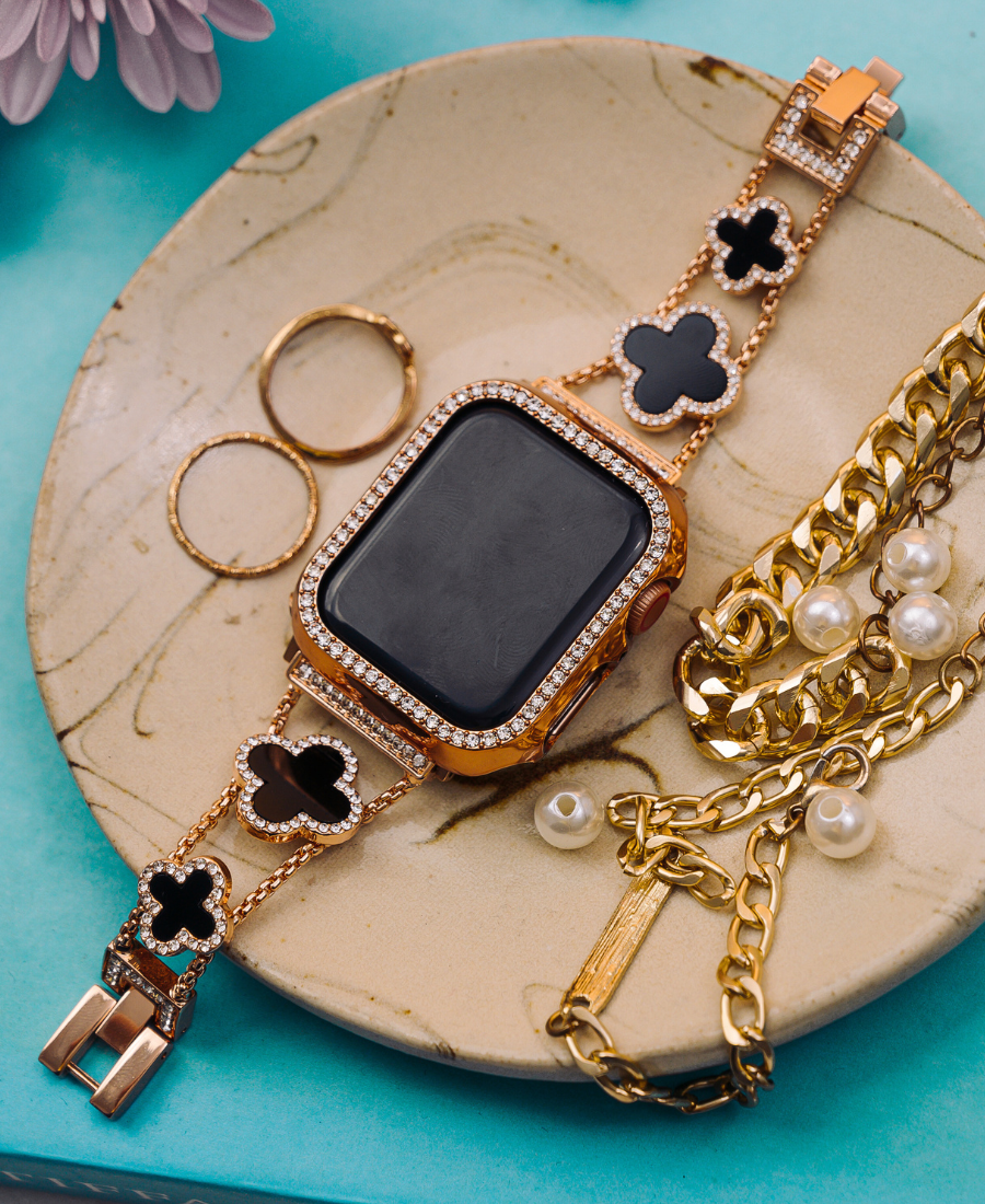 Rose Gold Single Halo Apple Watch Case