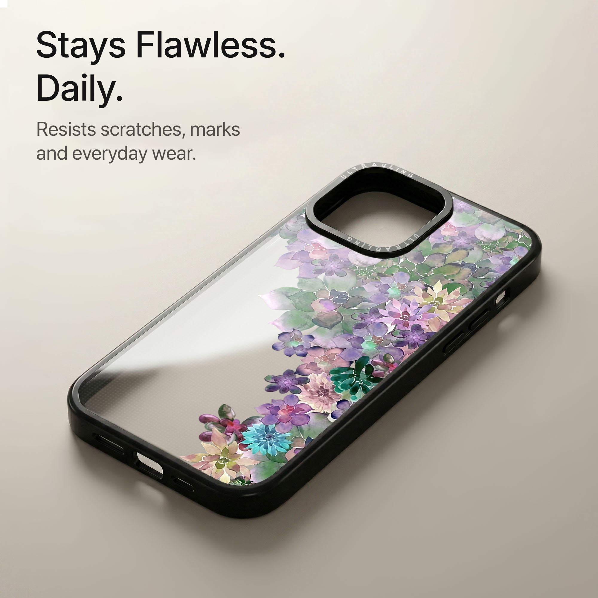 Lilac Rush Ultrabling Aura iPhone case soft ombre back view