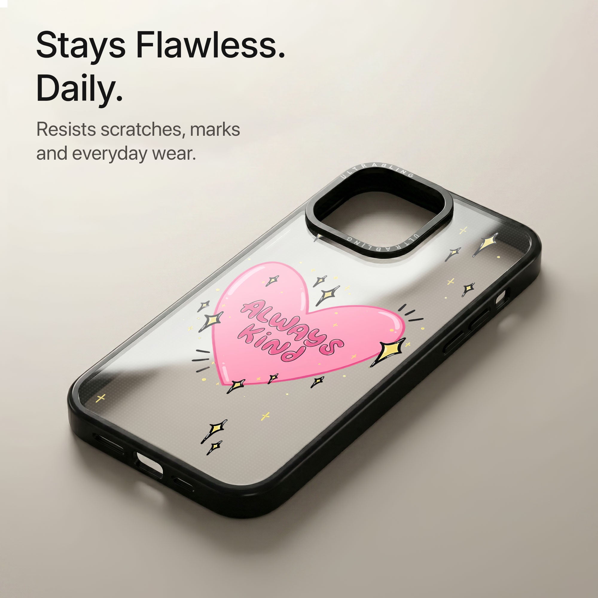 Kind Heart Ultrabling Aura iPhone case soft ombre back view
