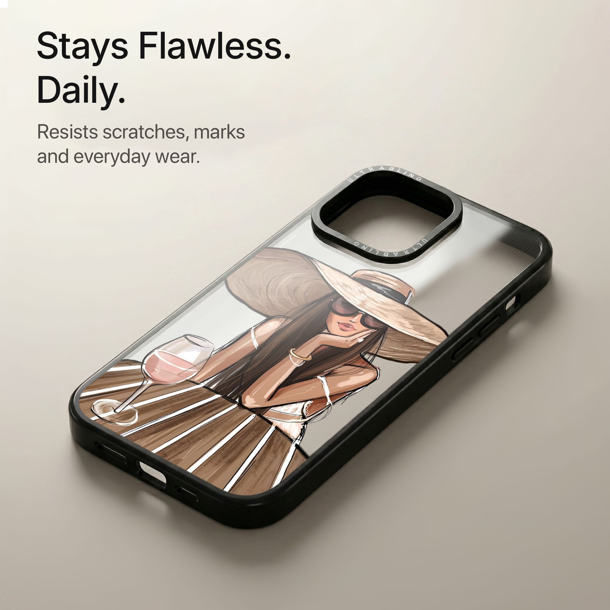 Riviera Muse Ultrabling Aura iPhone case soft ombre back view