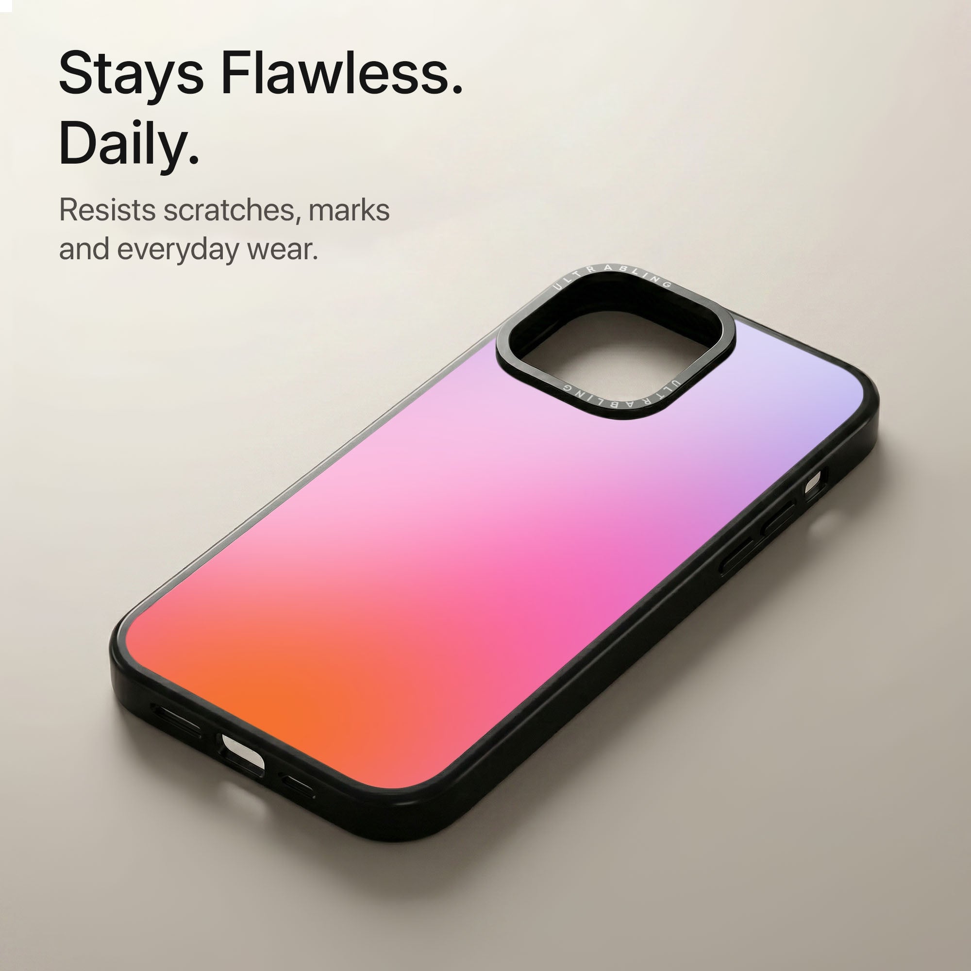 Sunset Fade Ultrabling Aura iPhone case soft ombre back view
