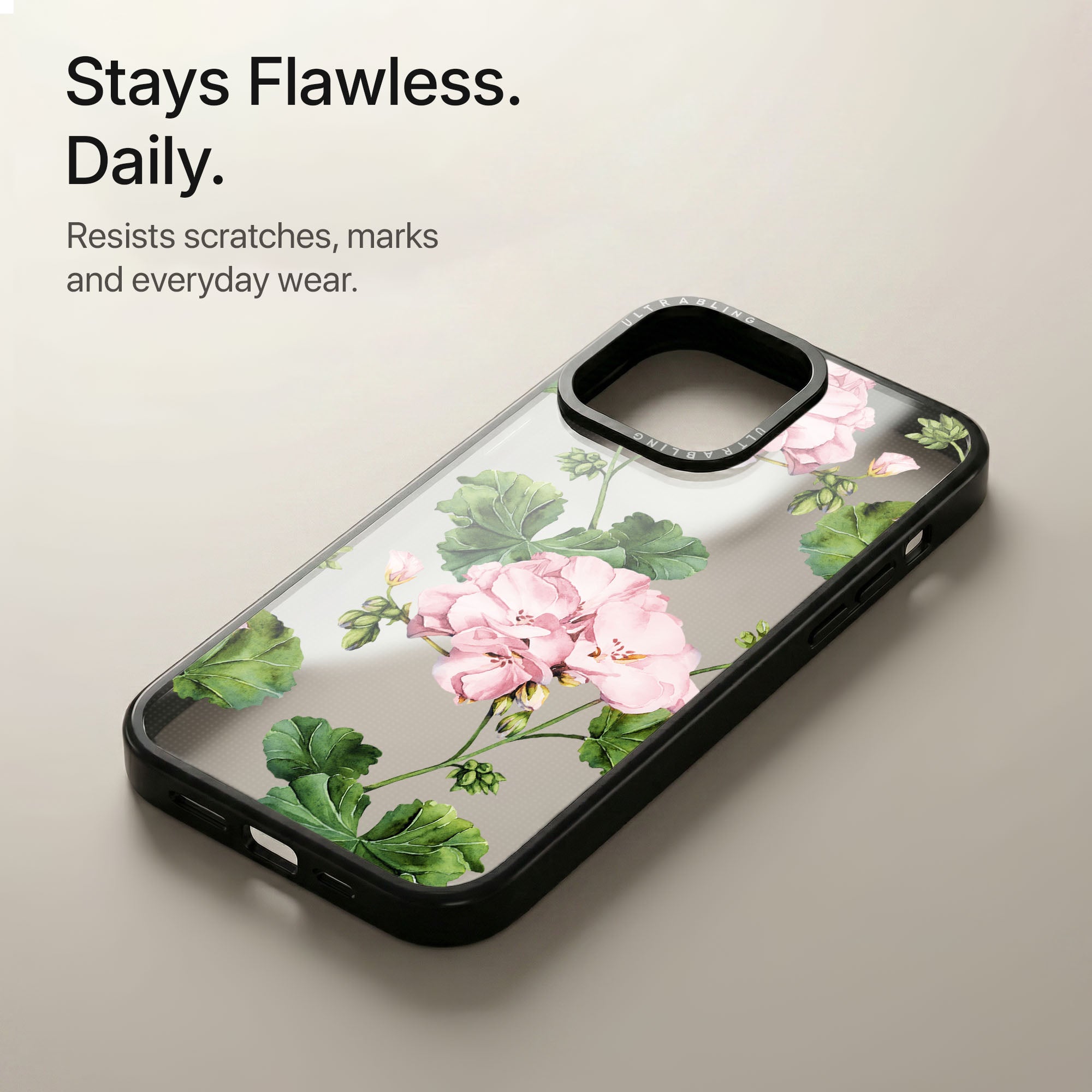 Rosewater Ultrabling Aura iPhone case soft ombre back view