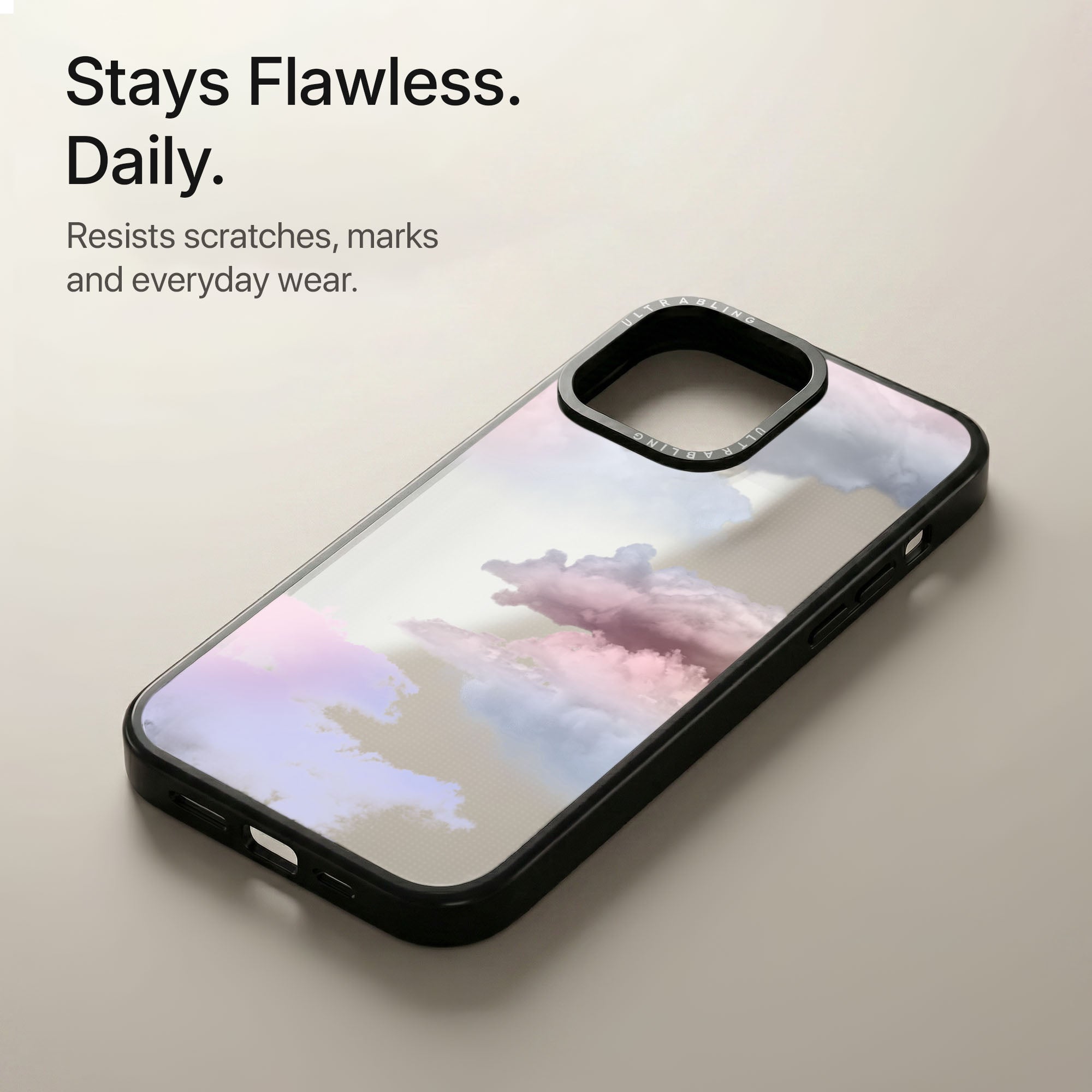 Cloud Nine Ultrabling Aura iPhone case soft ombre back view