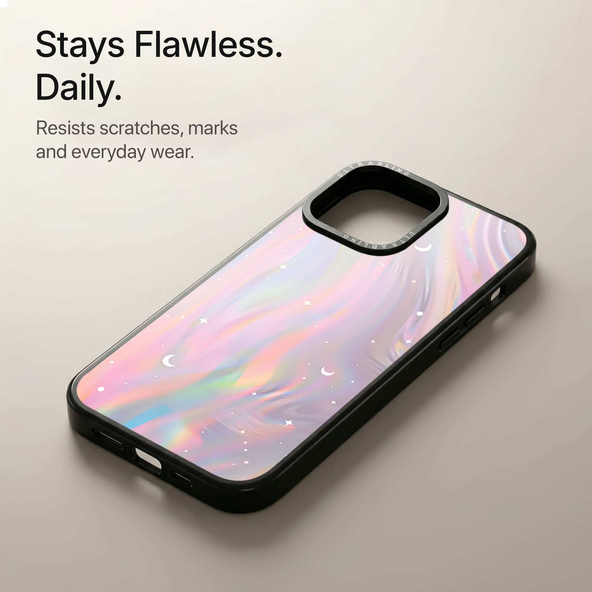 Prism Glow Ultrabling Aura iPhone case soft ombre back view