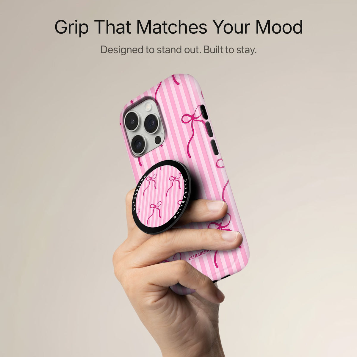 Ribbon Stripe - MagSafe Phone Grip