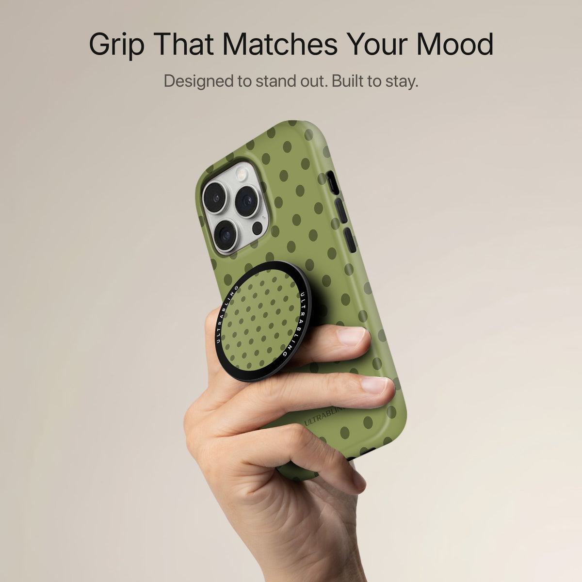 Moss Dots - MagSafe Phone Grip