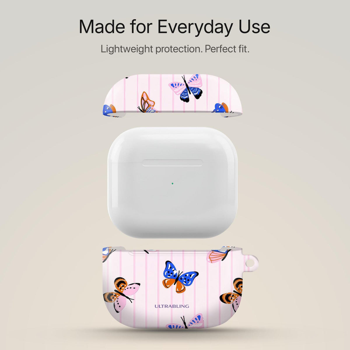 Butterfly Stripe - AirPods Case