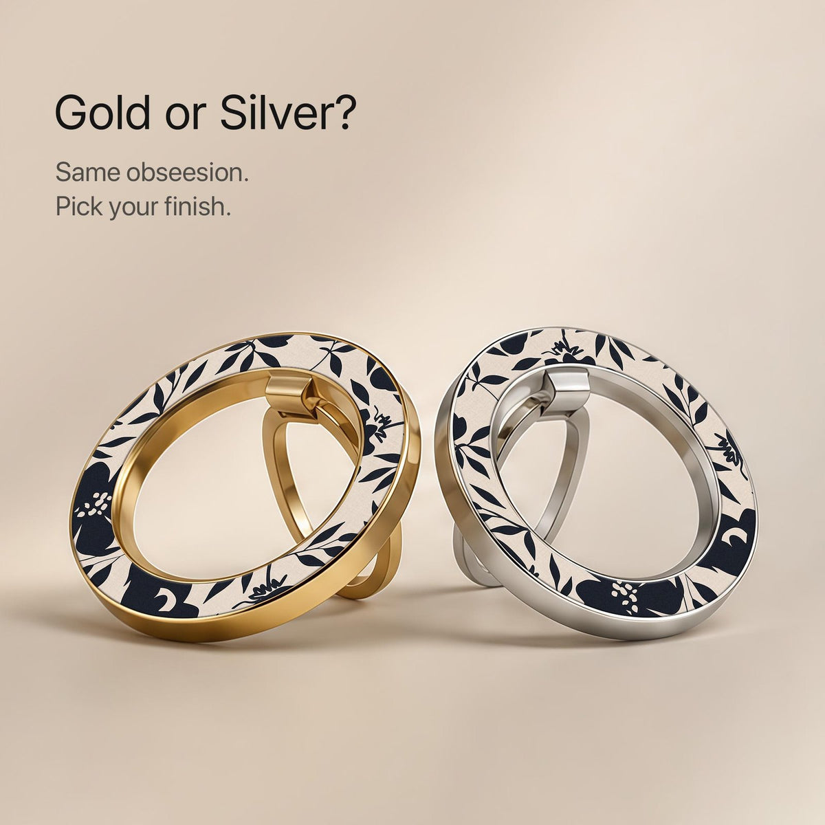 Navy Bloom - MagSafe Ring
