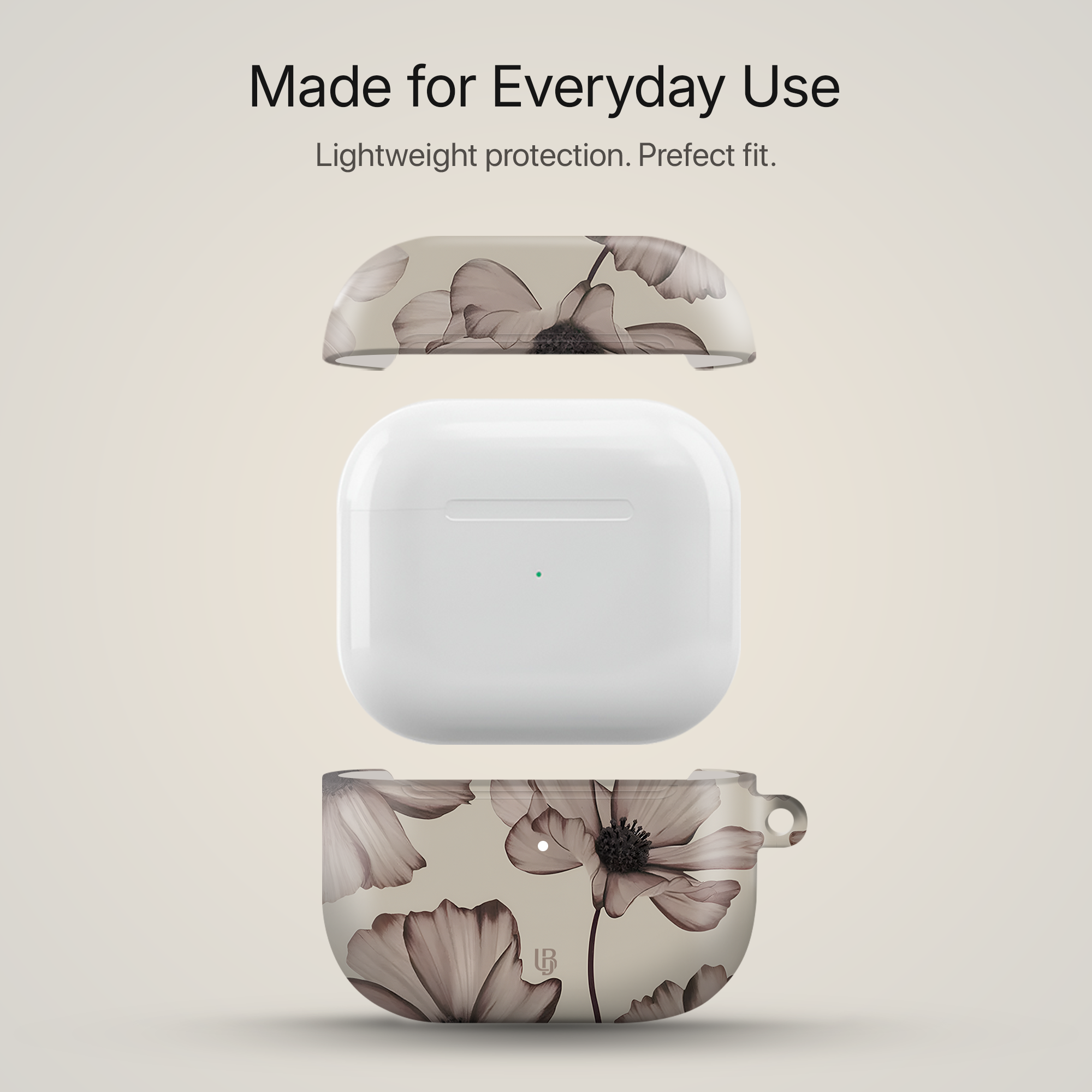 Soft Bloom Ultrabling AirPods case side view