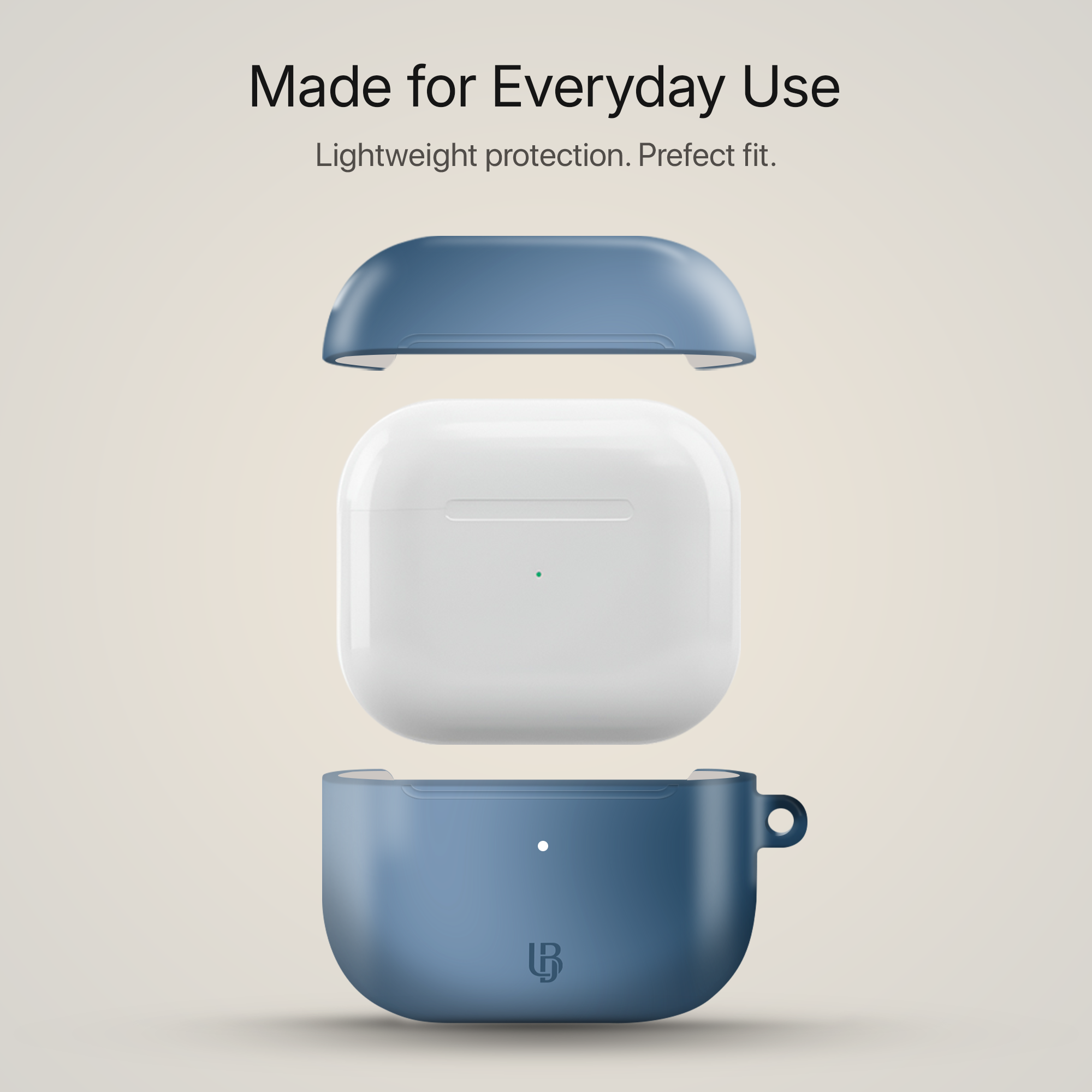 Sky Fade Ultrabling AirPods case side view