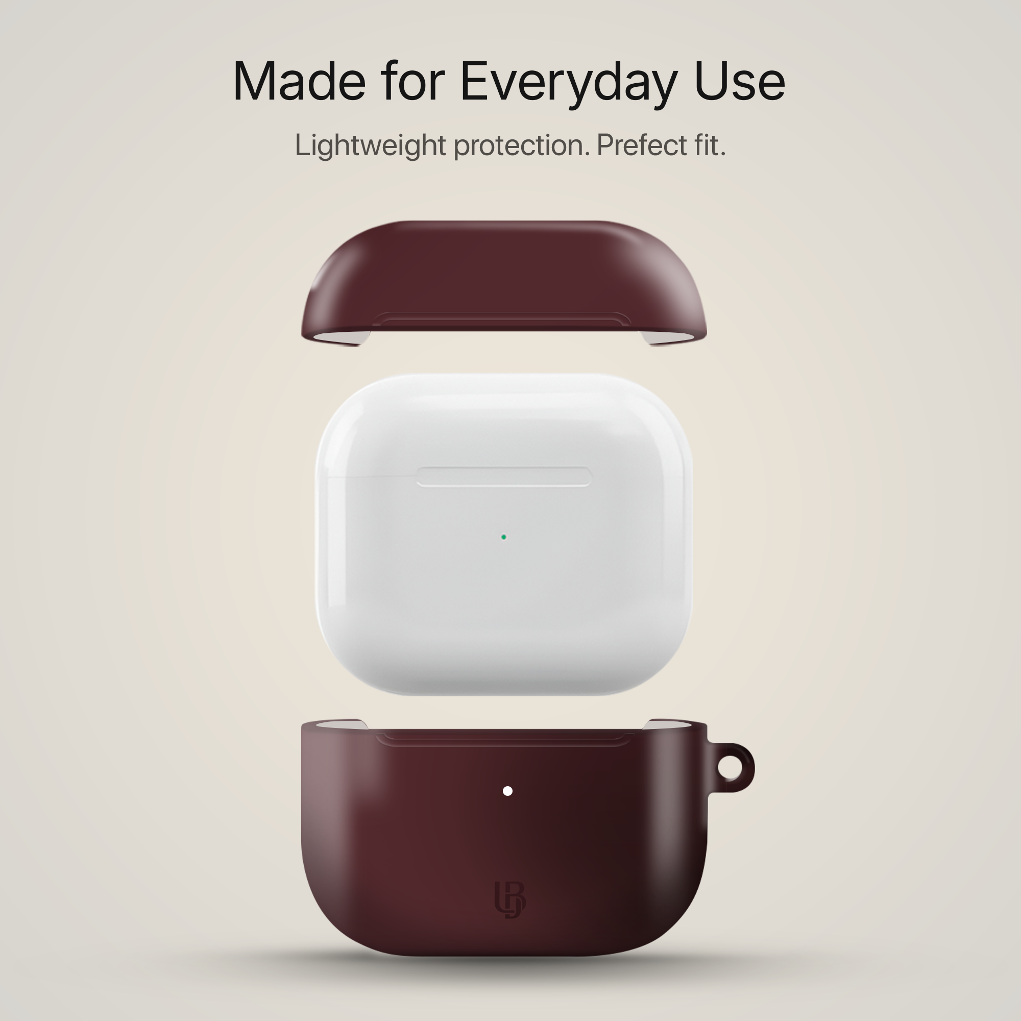 Wine Gloss Ultrabling AirPods case side view