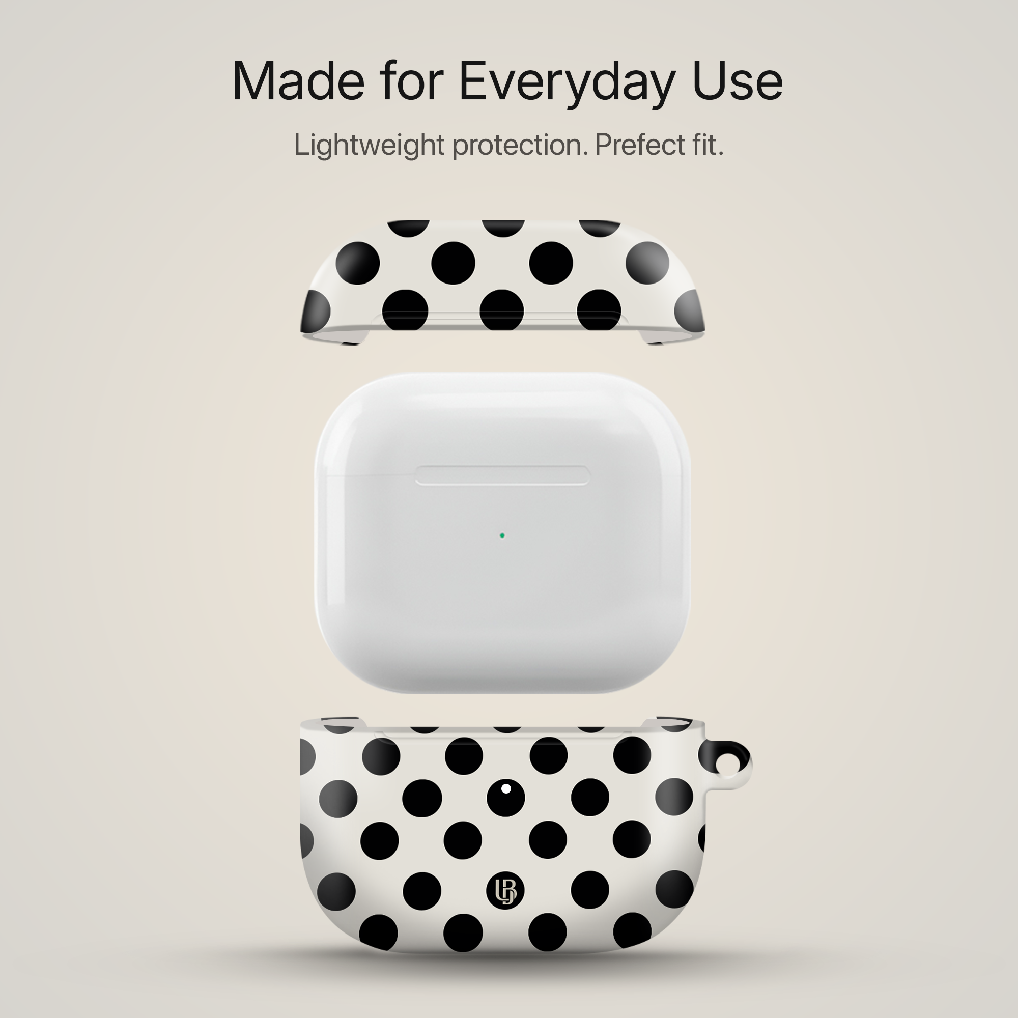 Midnight Polka Ultrabling AirPods case side view