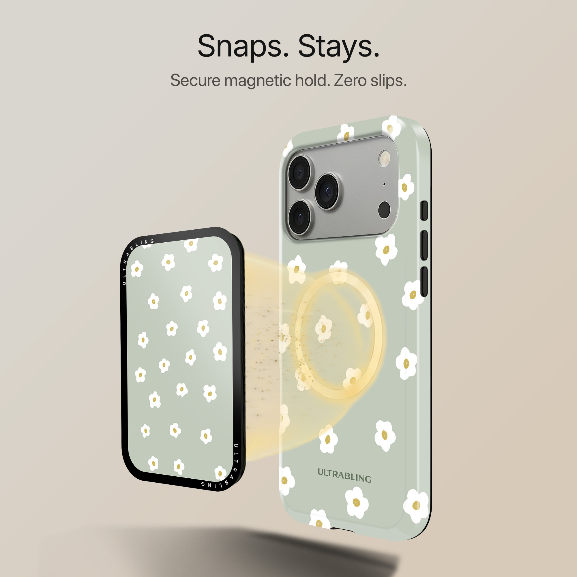 Daisy Pop MagSafe Wallet - Back View