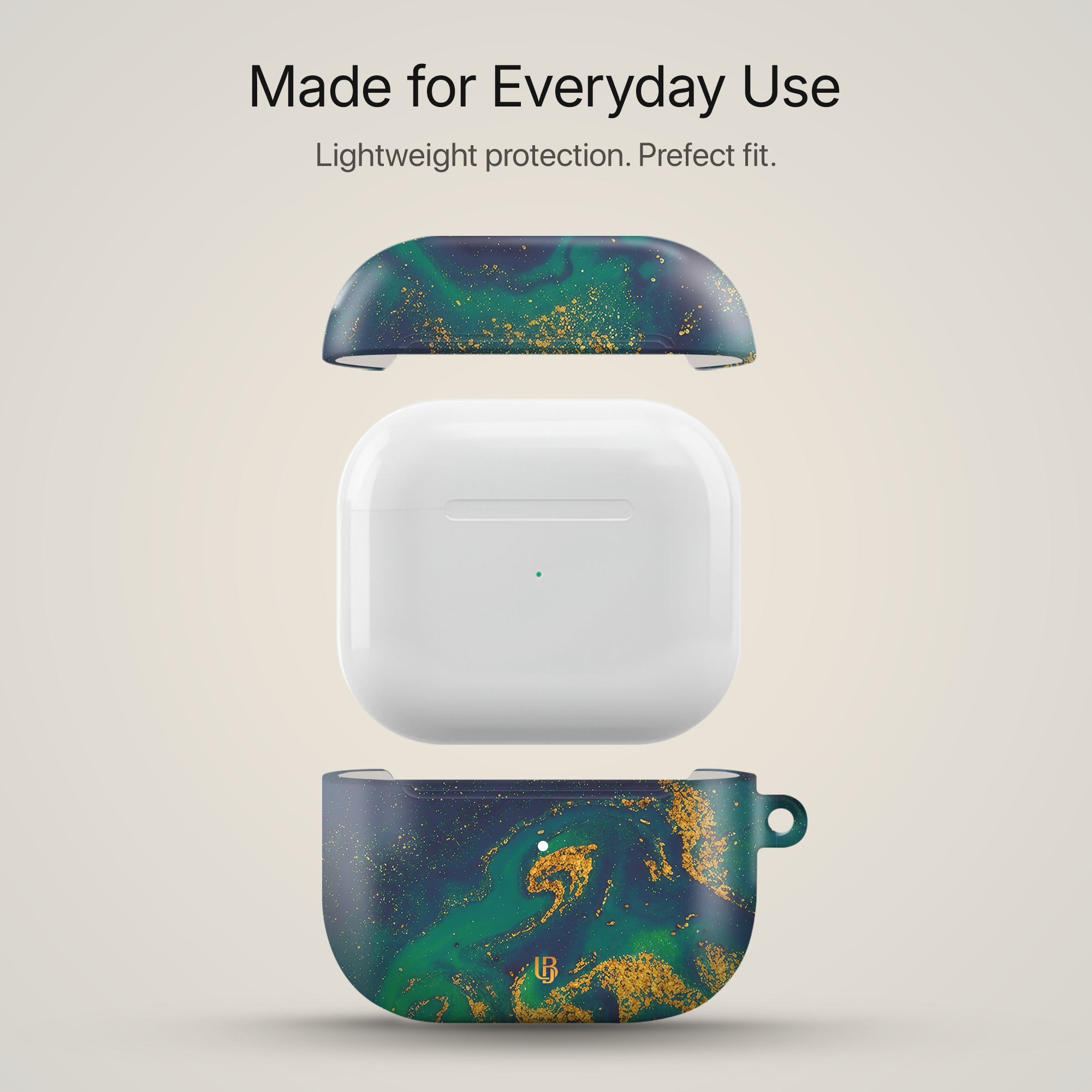 Emerald Nebula Ultrabling AirPods case side view