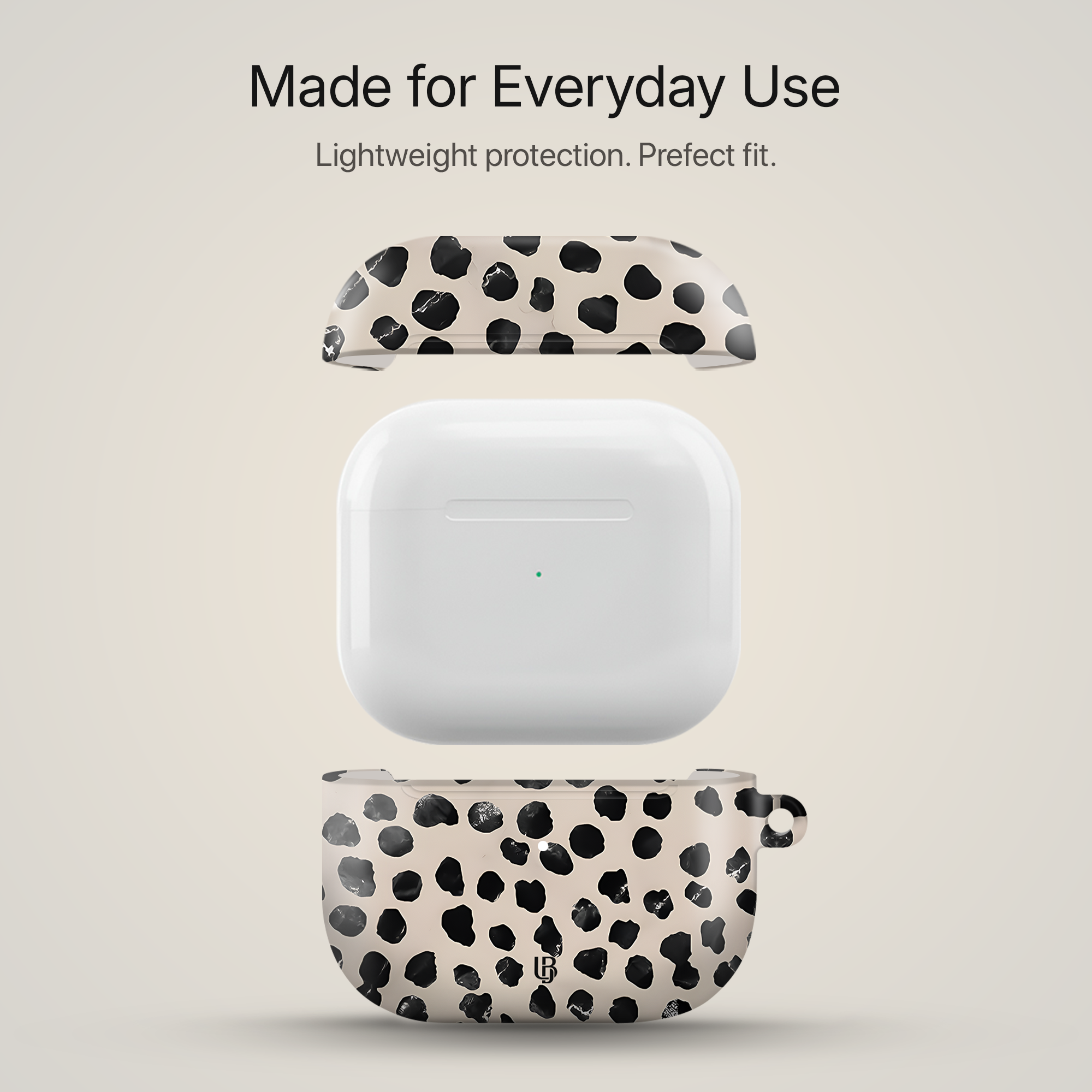 Dalmatian Chic Ultrabling AirPods case side view