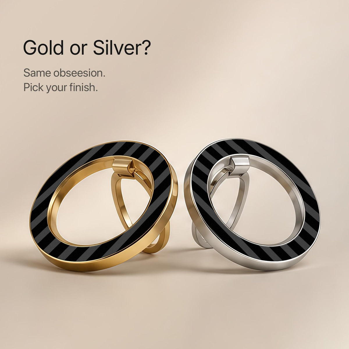 Noir Stripes - MagSafe Ring