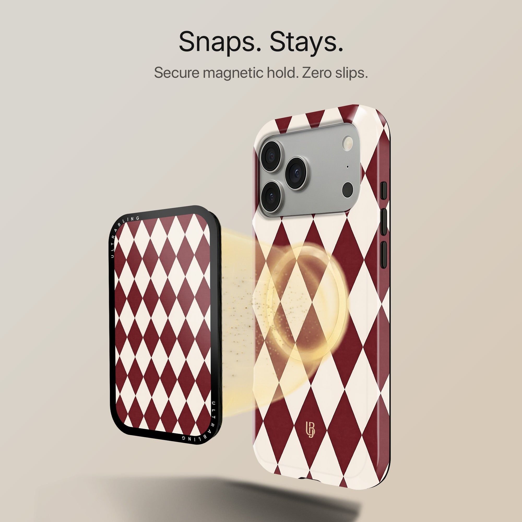 Merlot Harlequin - MagSafe Wallet