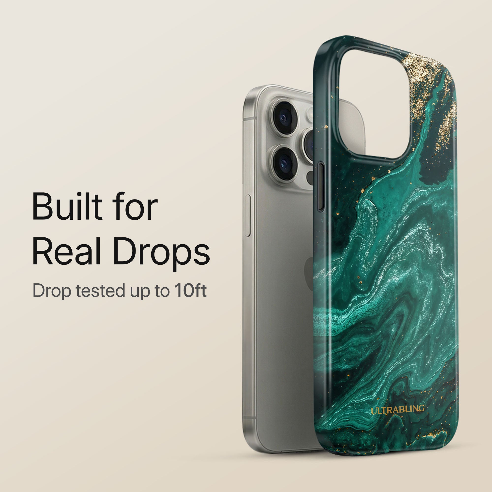 Emerald Vein Ultrabling eclipse case angled front view
