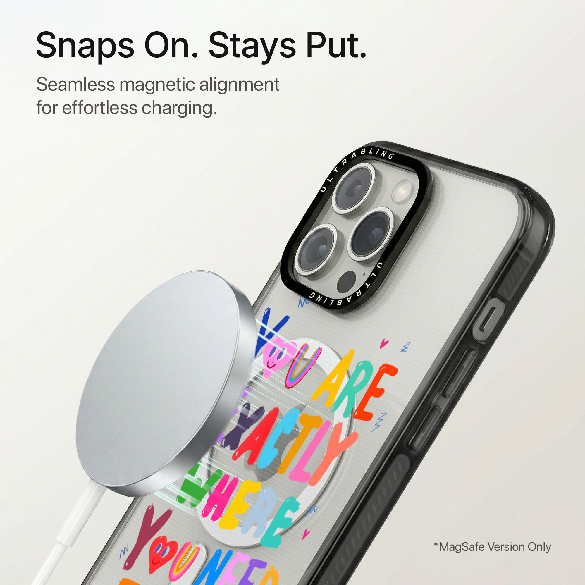 Exact Magic Ultrabling Aura iPhone case flat lay angle view