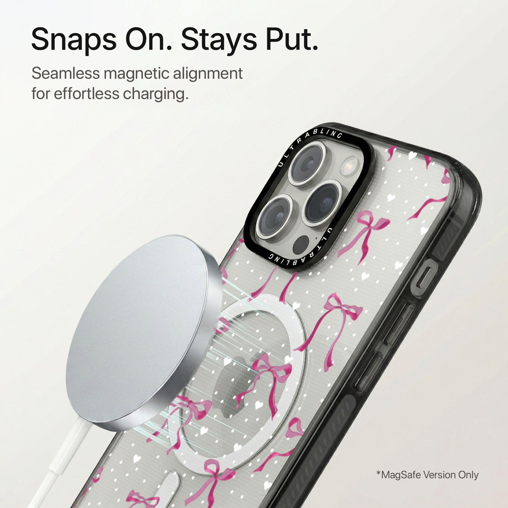 Pixie Dust Ultrabling Aura iPhone case flat lay angle view