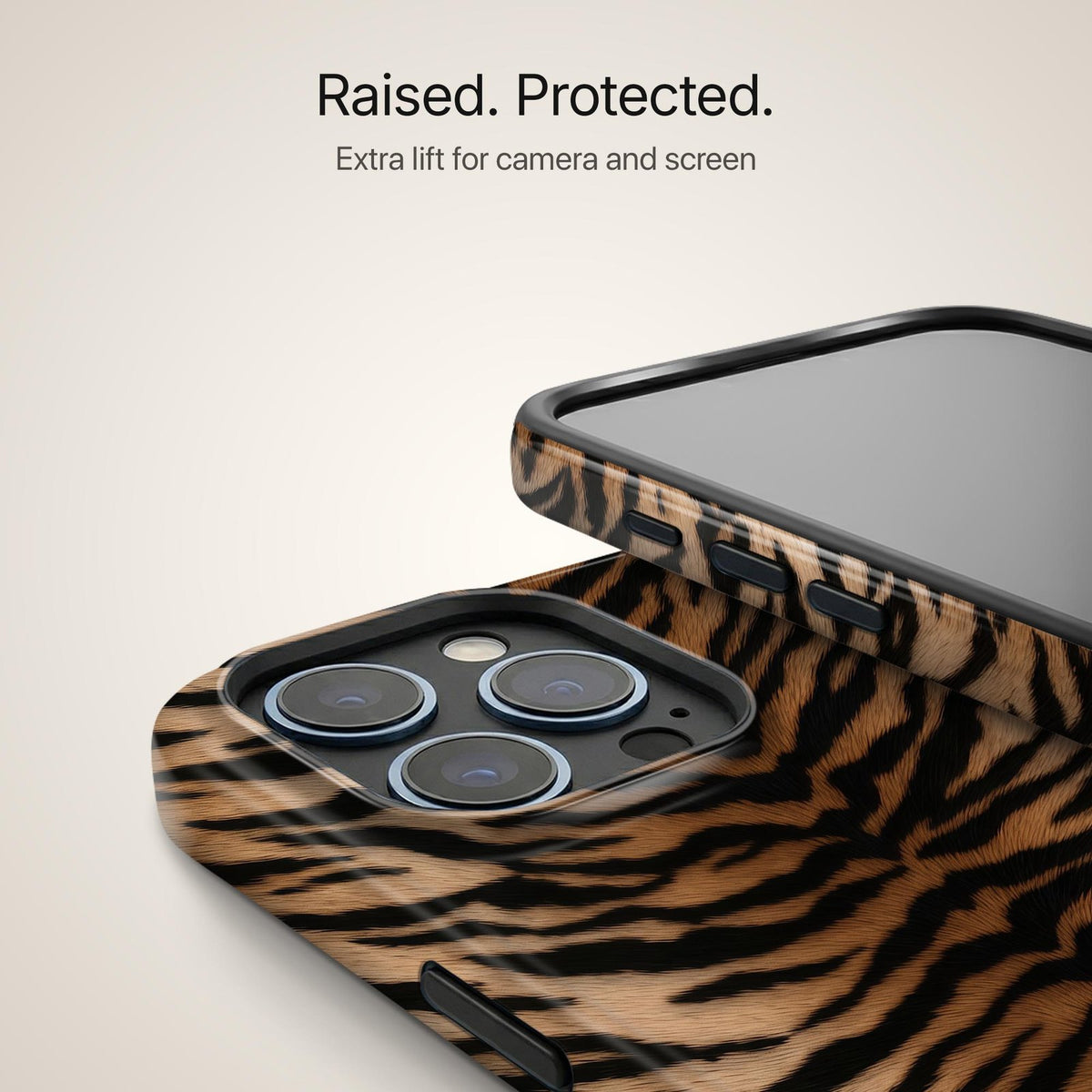 Tiger Sand - Eclipse Case by Ultrabling, designer iPhone case, angle view